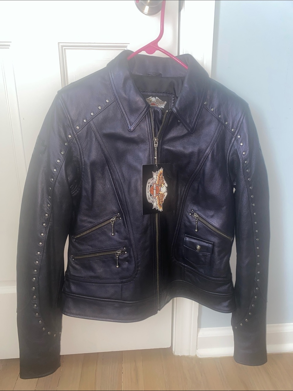 Harley-Davidson Black Studded Leather Motorcycle Jacket
